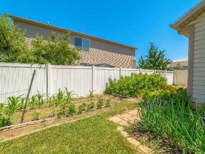 Backyard Vinyl Privacy Fence Installation