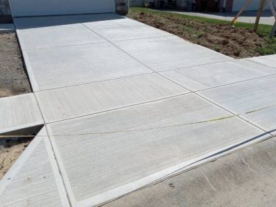 Newly Installed Concrete Driveway