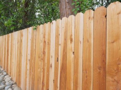 Newly Installed Wooden Fence